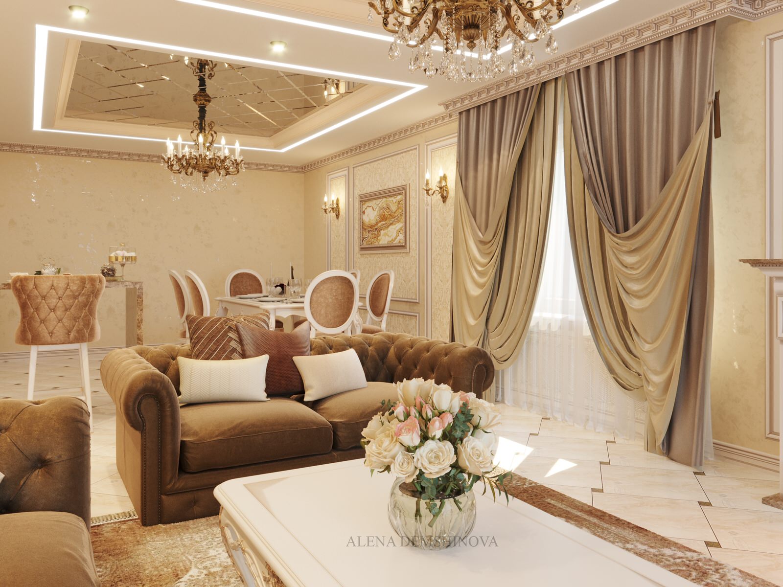 Обложка проекта: Гостиная в классике