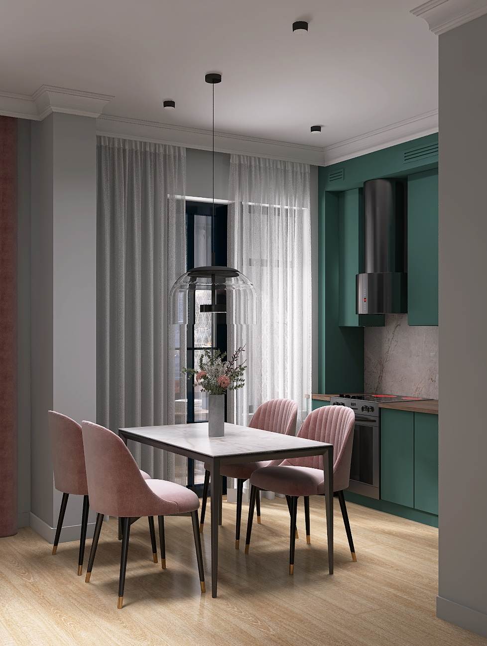 Современная квартира с смелыми цветами