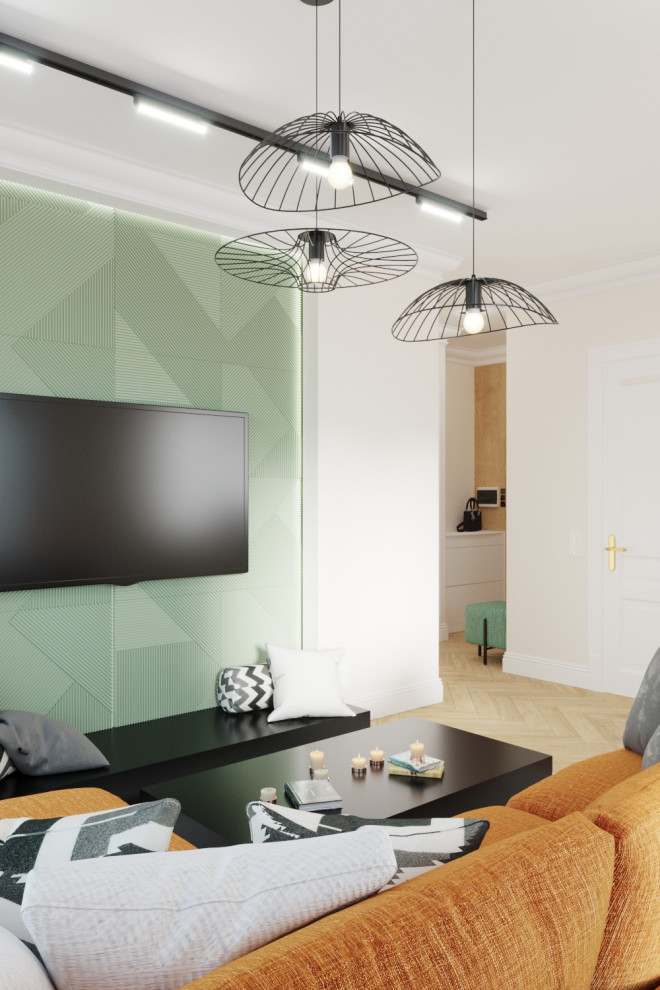 Яркий интерьер квартиры в стиле сканди