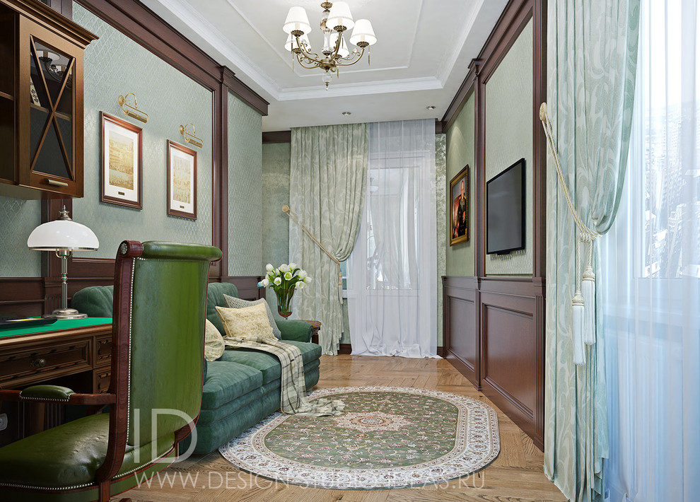 Классический интерьер в квартире 108 кв. м. в Москве