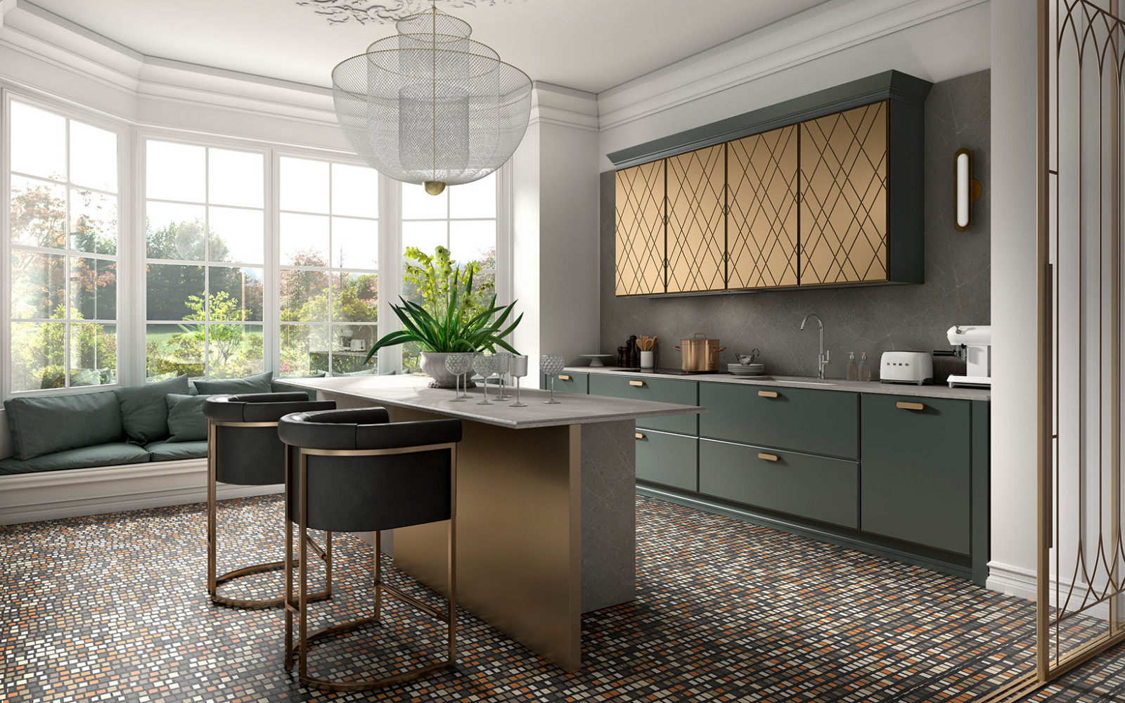 Dolce Vita teal & gold