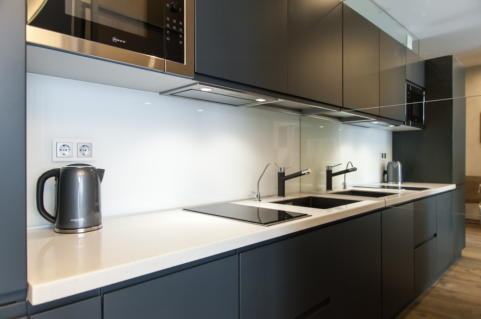 Реализованный проект уютной квартиры-студии 34 м2. Санкт-Петербург. ЖК "Клевер"