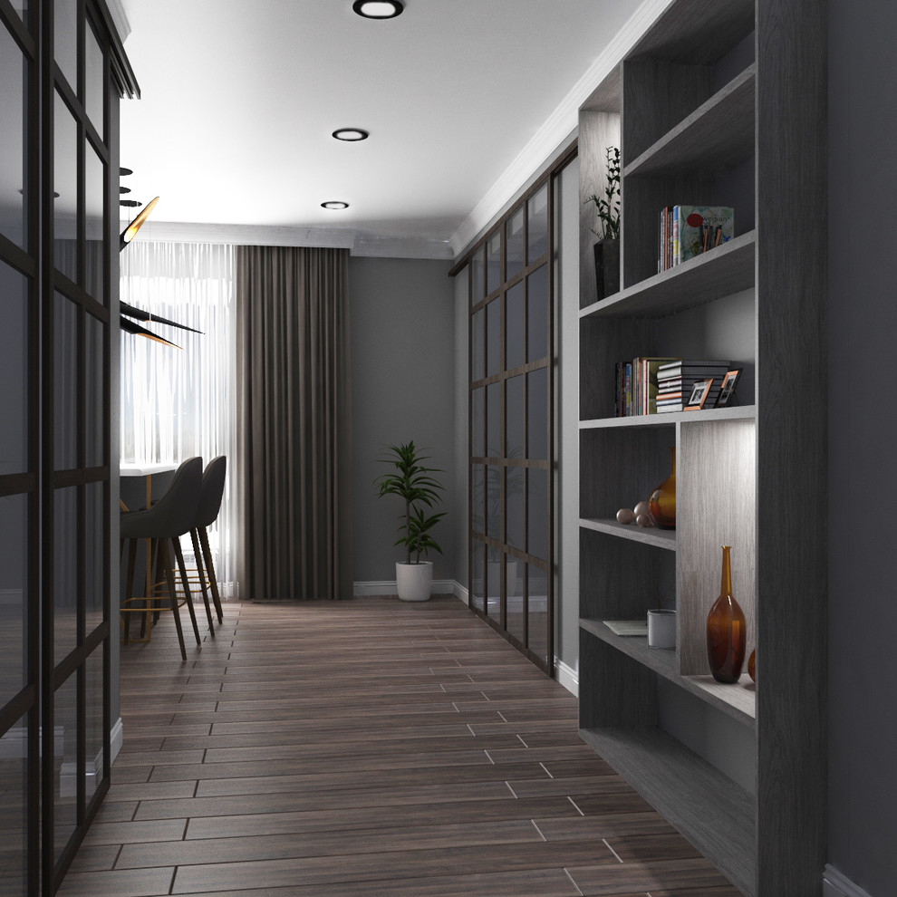 Обложка проекта: Дизайн интерьера трехкомнатной квартиры 115 м2 (Санкт-Петербург) кухня-гостиная