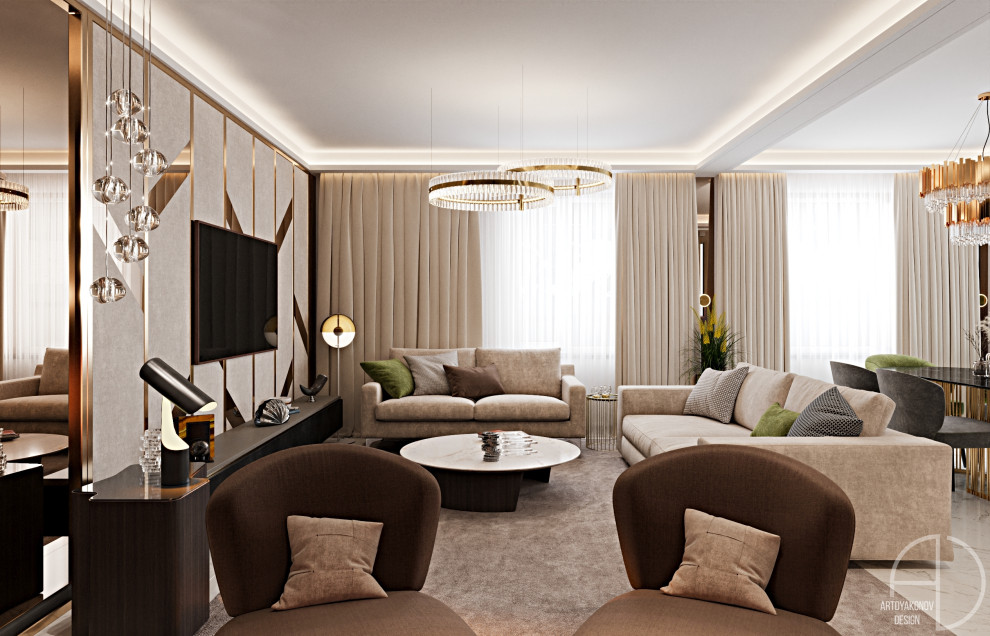 Дизайн интерьера загородного дома. Поселок Зеркальный 250 м2