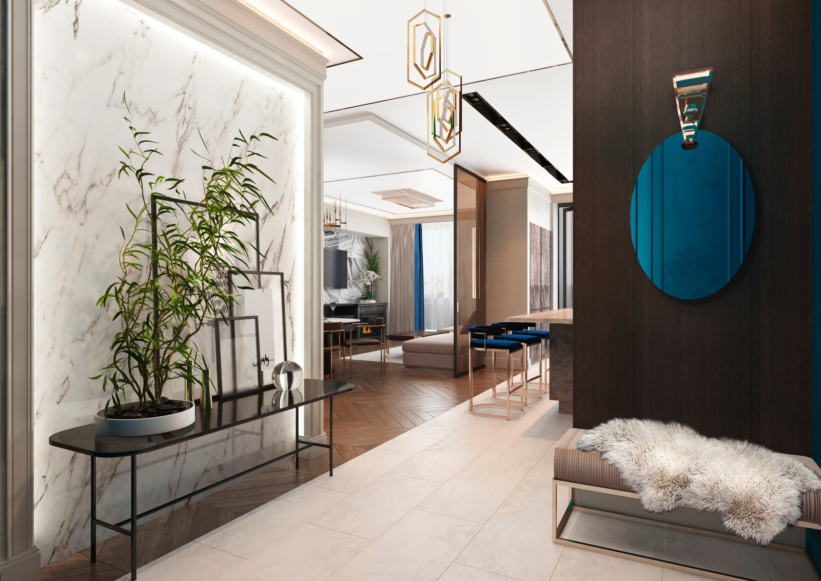 Дизайн и ремонт квартиры в ЖК «Донской Олимп» — Пересечение миров.