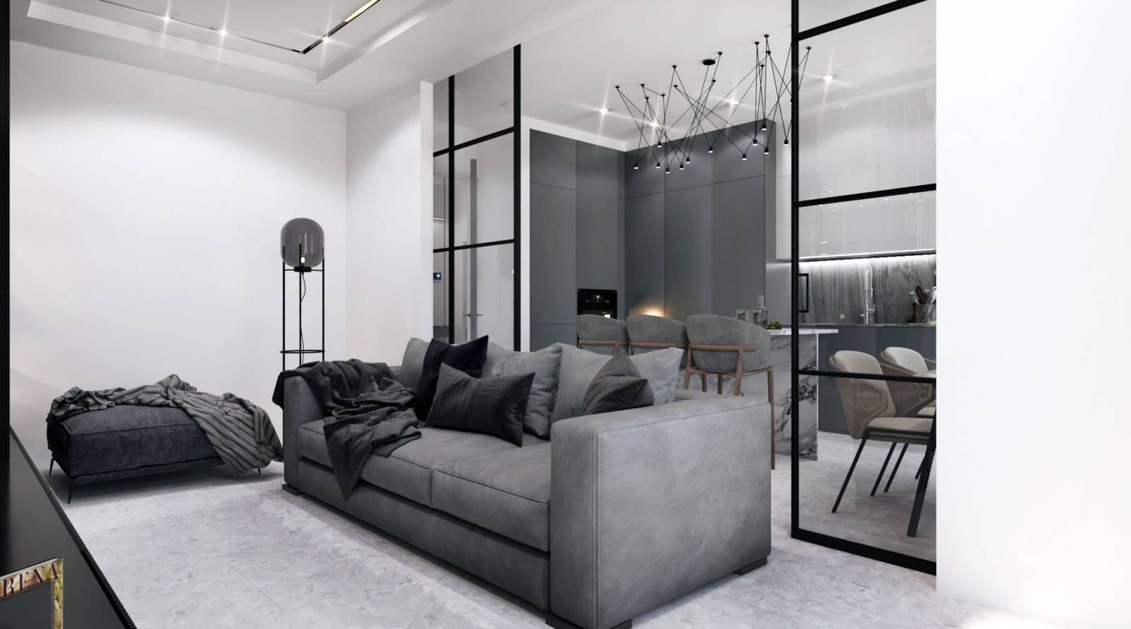 Дизайн кухни-гостиной