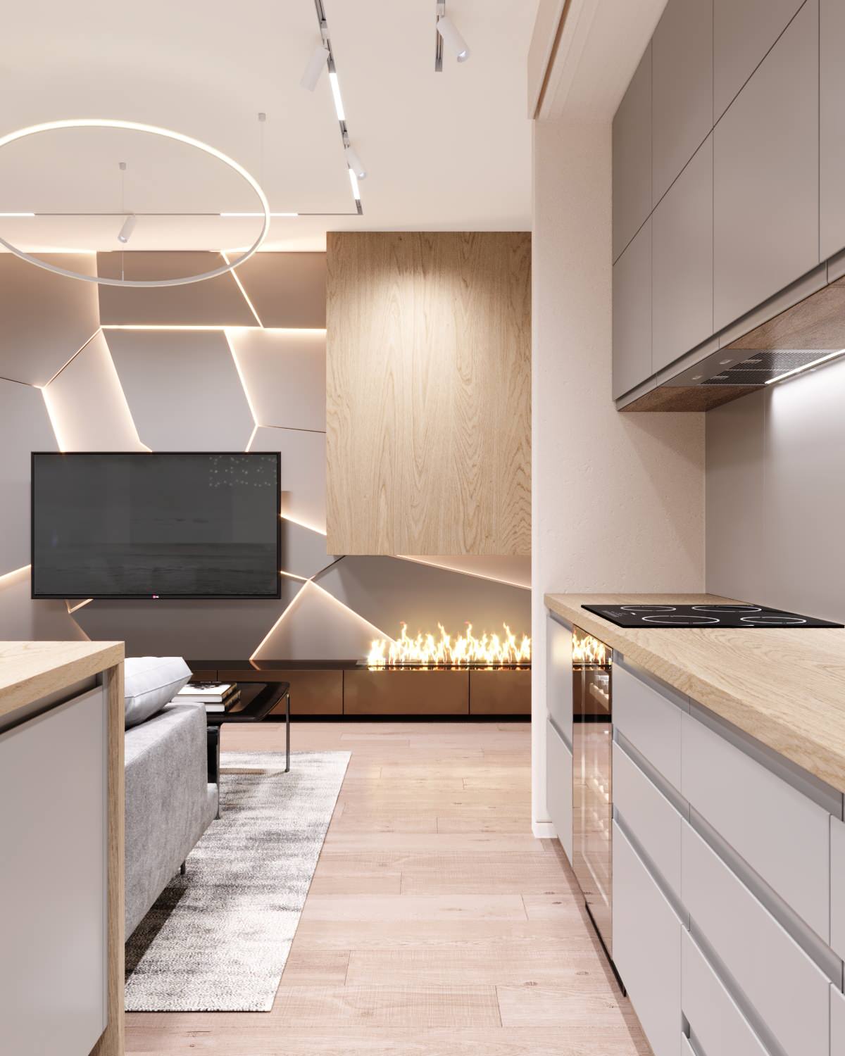 Обложка проекта: Современный дизайн интерьера трехкомнатной квартиры в Краснодаре