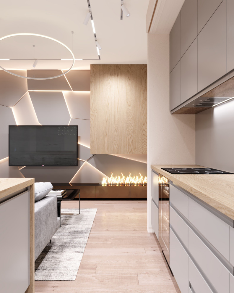 Современный дизайн интерьера трехкомнатной квартиры в Краснодаре