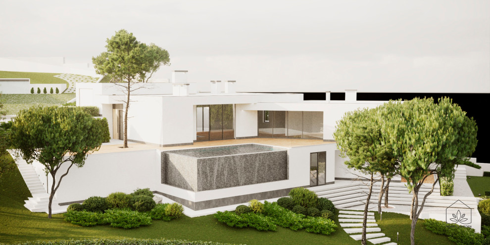 Обложка проекта: Ландшафтное проектирование участка и дизайн фасадов архитектуры