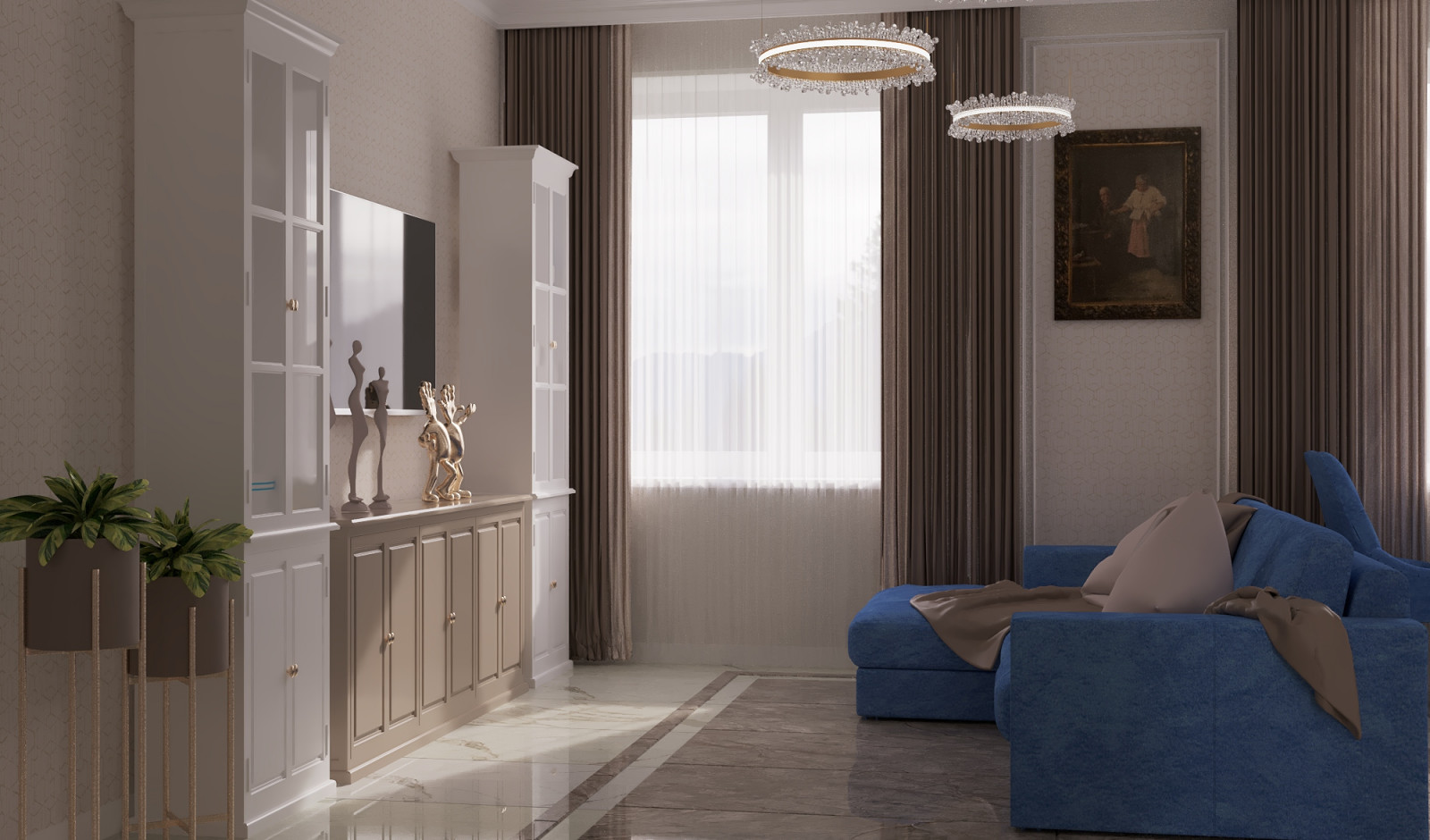 Дизайн проект двухкомнатной квартиры ЖК Летний Сад