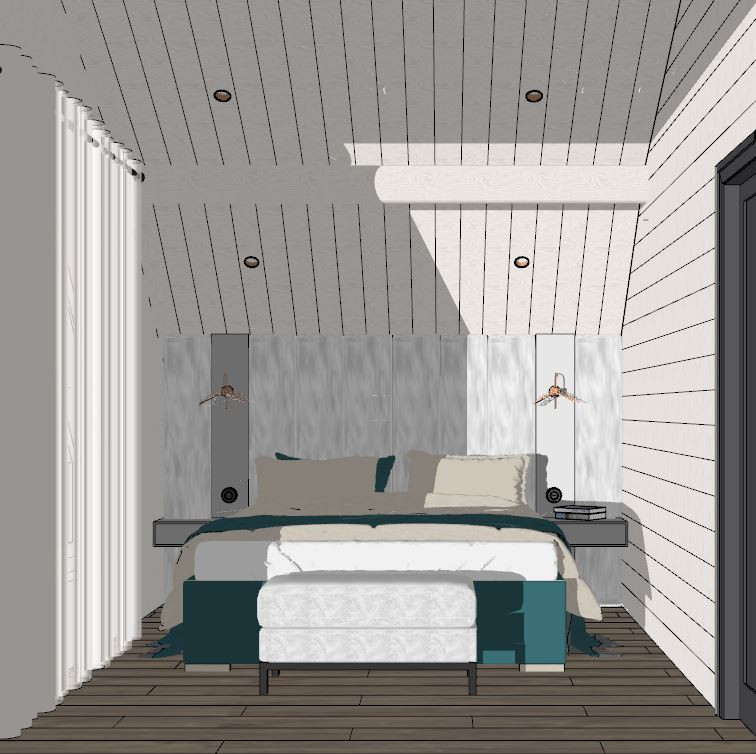 Визуализация частного дома из бруса в ДНТ "Лакипарк"