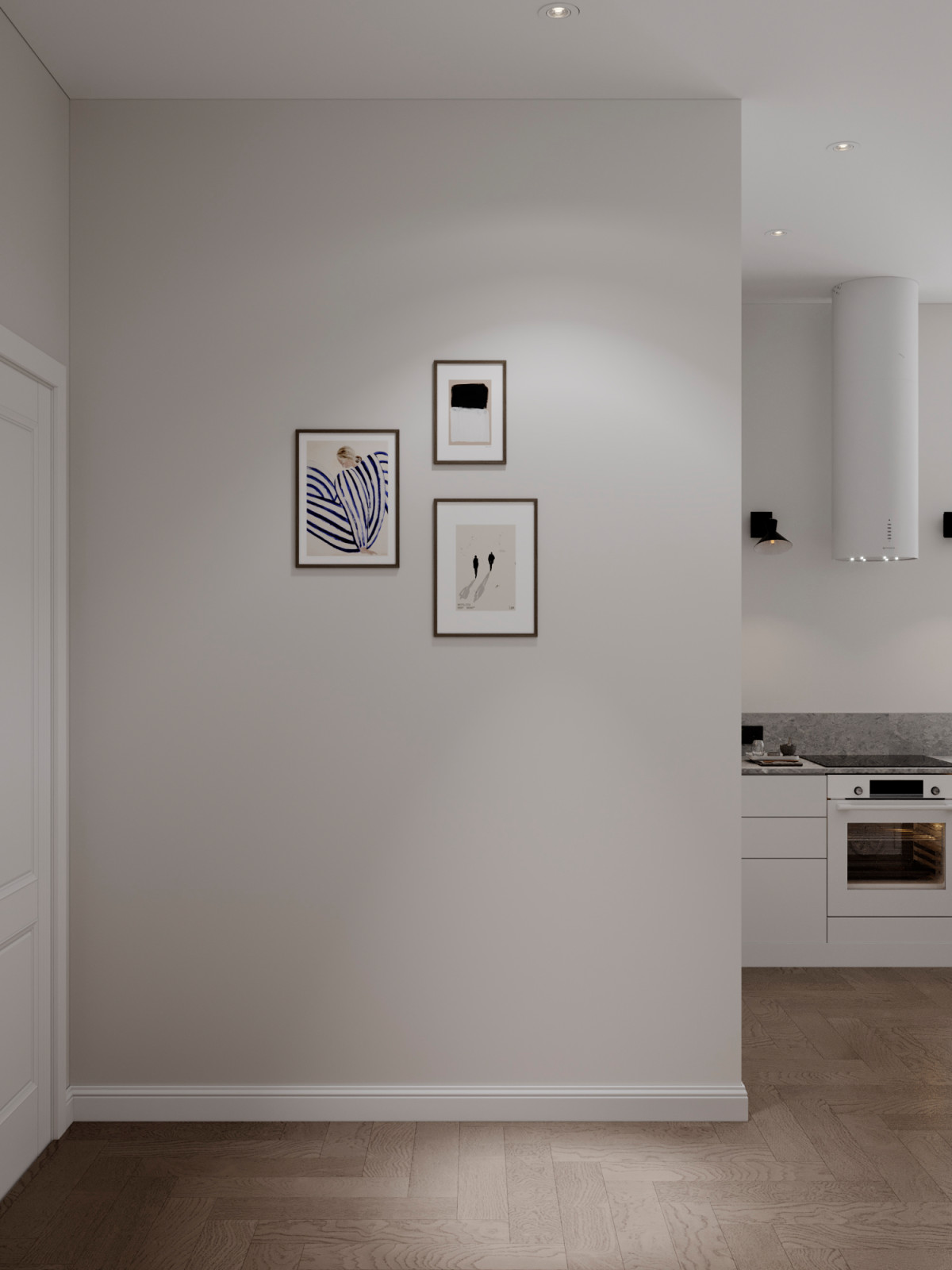 Светлый интерьер с цветовыми акцентами в ЖК Level Стрешнево