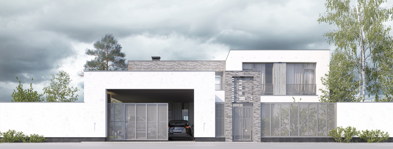 Дом с эксплуатируемой кровлей