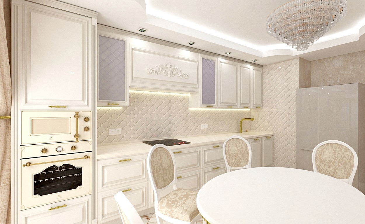 Обложка проекта: Классический интерьер трехкомнатной квартиры площадью 91,4 кв.м.