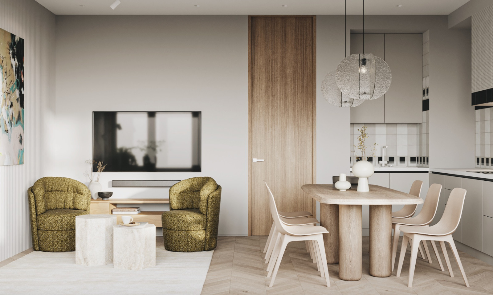 Квартира для молодой семьи площадью 82 м2, в ЖК Фонвизинский