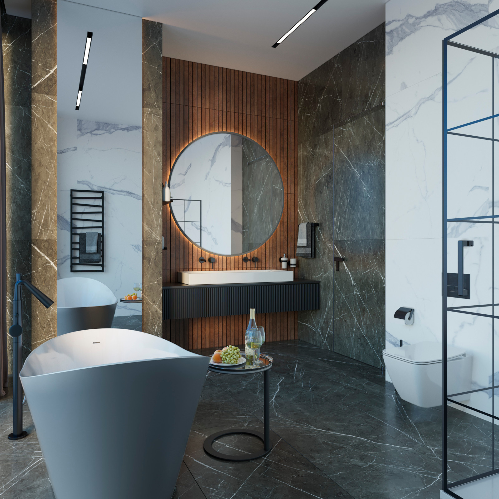 Дизайн квартиры в "Neva tower" Москва-Сити