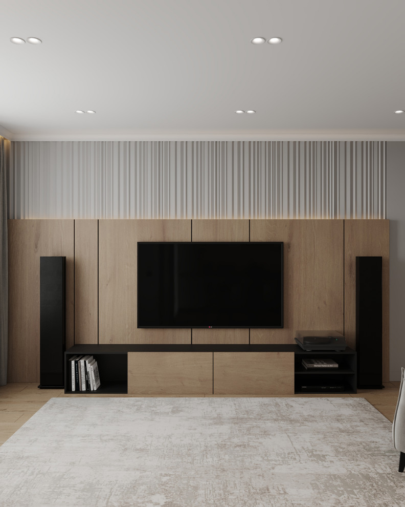 Кухня-гостиная (четырехкомнатная квартира в ЖК "Илмари", Пенза)