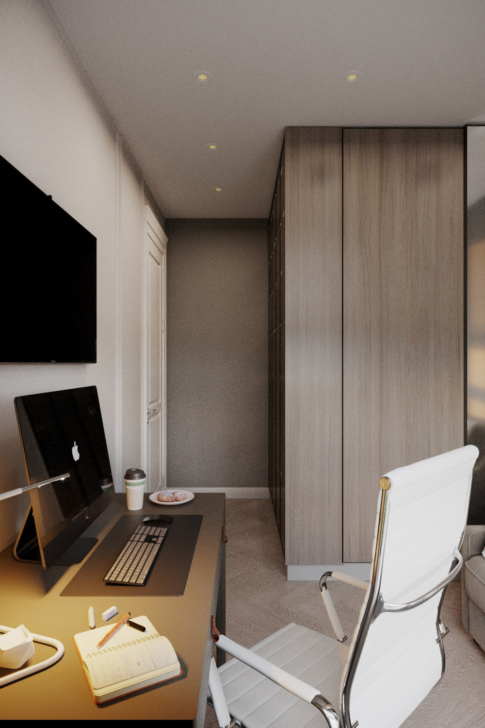 Дизайн проект квартиры в стиле легкая классика ЖК Сердце столицы