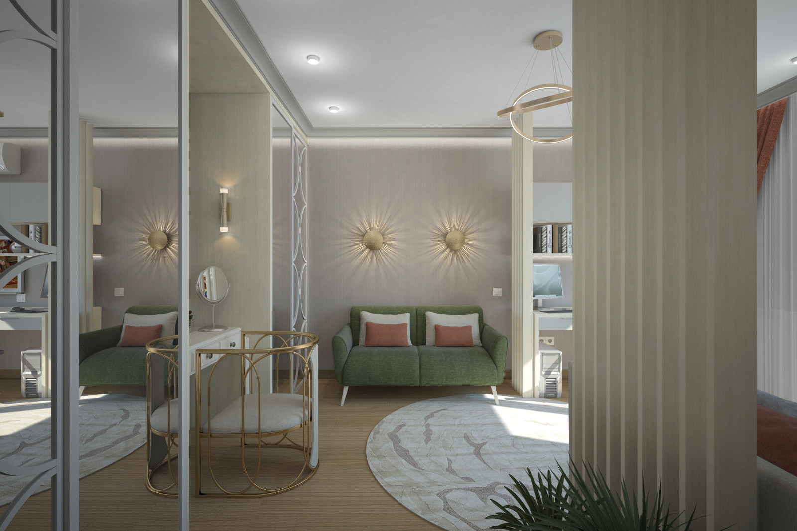 Две детские комнаты. Квартира в многоэтажном доме 160м2.