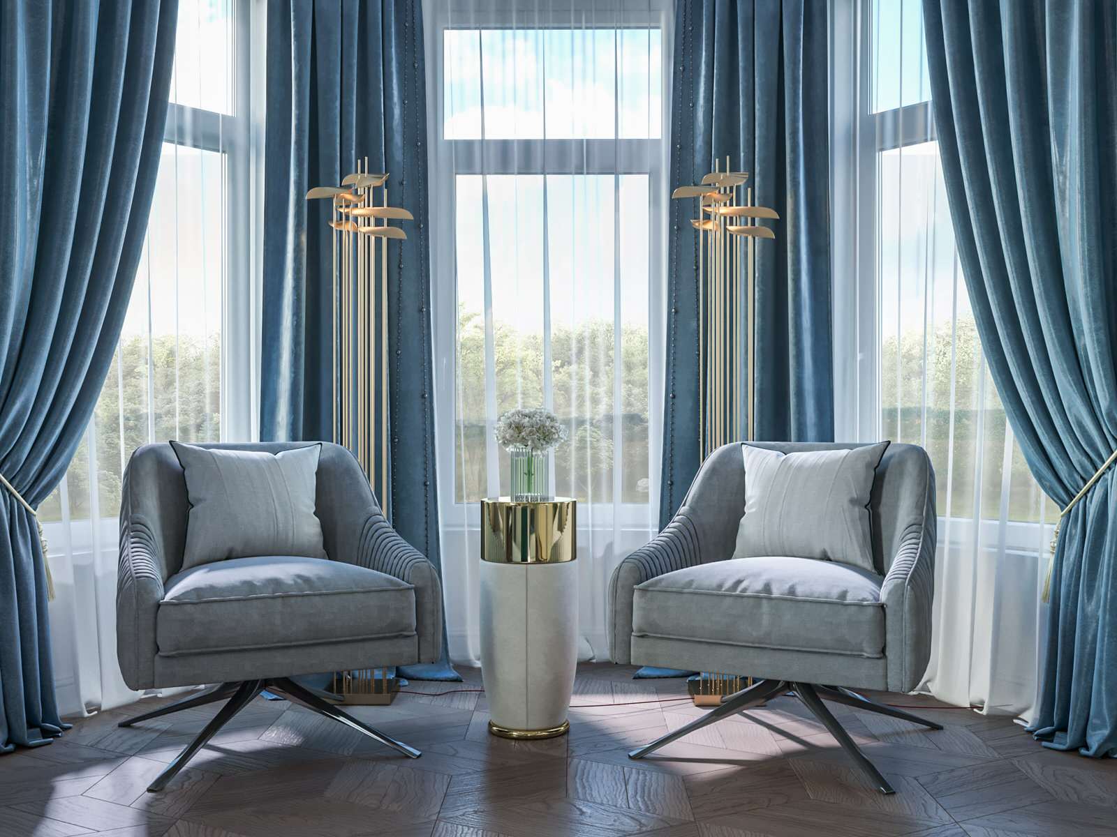 Дизайн коттеджа в неоклассическом стиле 260 кв.м. (2018 год)