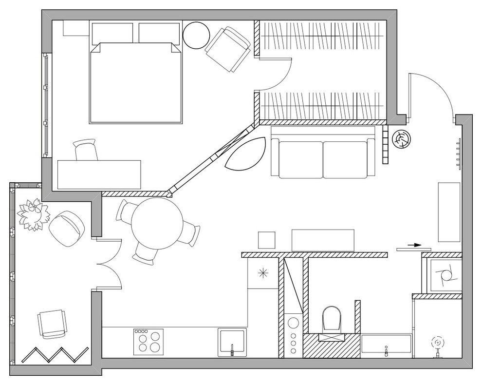 В гостях: 47 кв.м в Ново-Переделкино для пары дизайнеров