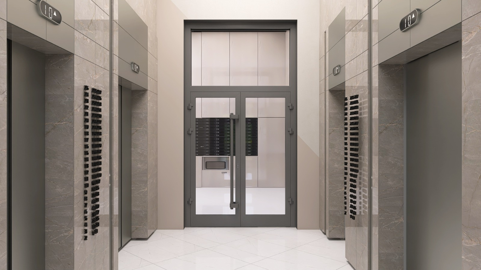 Визуализация лобби подъезда