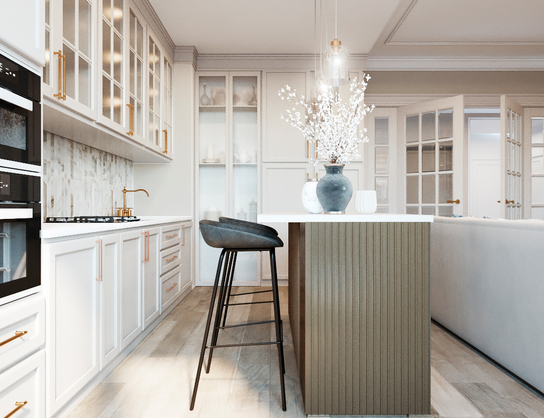 Интерьер кухни-гостиной