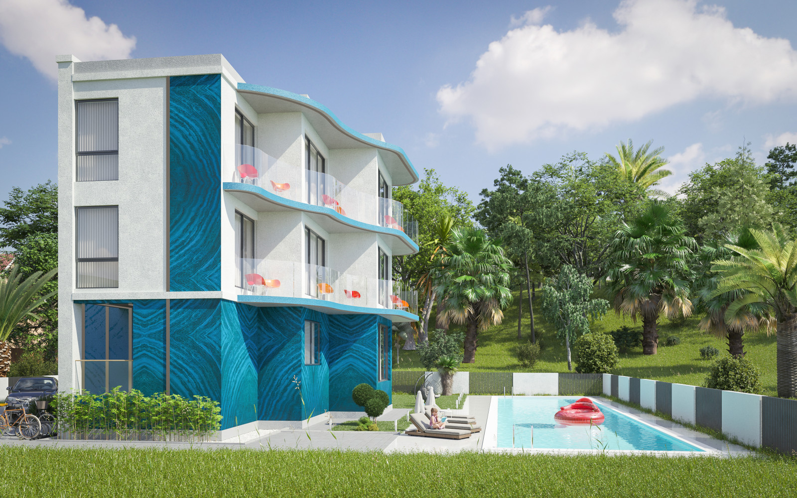 Смелый и яркий дом на берегу черноморского побережья