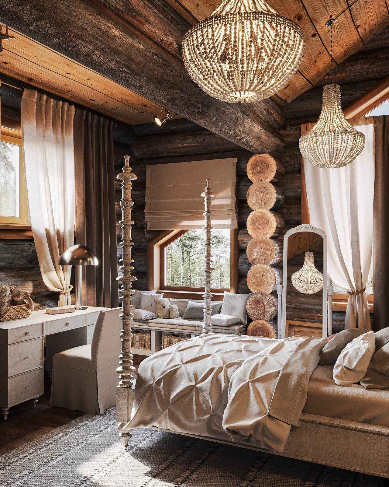 Дом из кело. Спальня старшей девочки