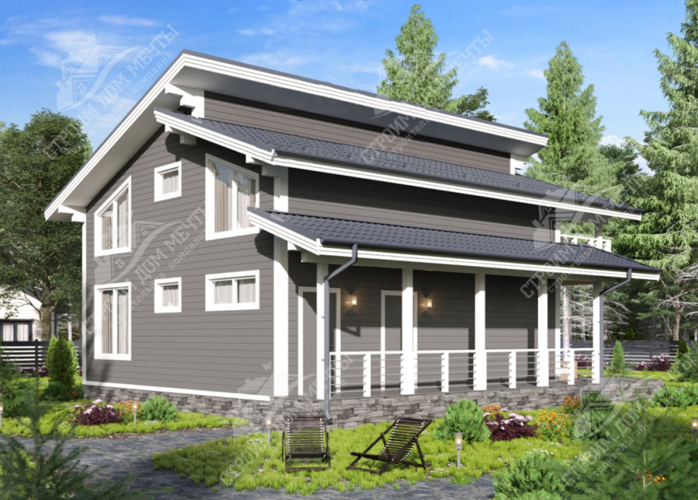 Дом 11,15х10,15 м, в 2 этажа