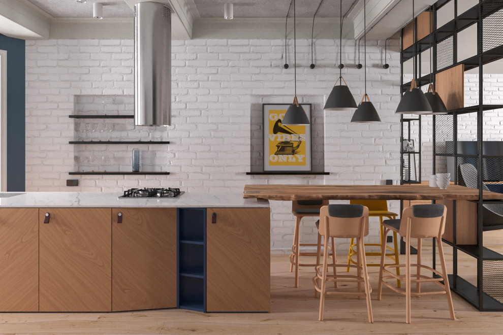 3d-визуализация "Эклектичный лофт" (оформление интерьера от Zeworkroom)