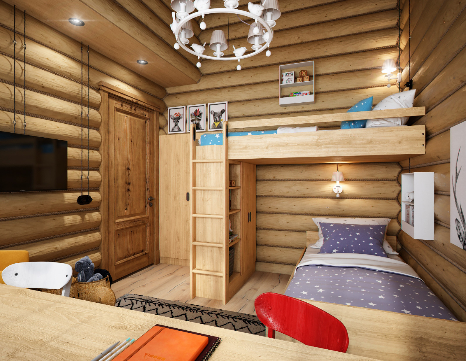 Деревянный дом с баней