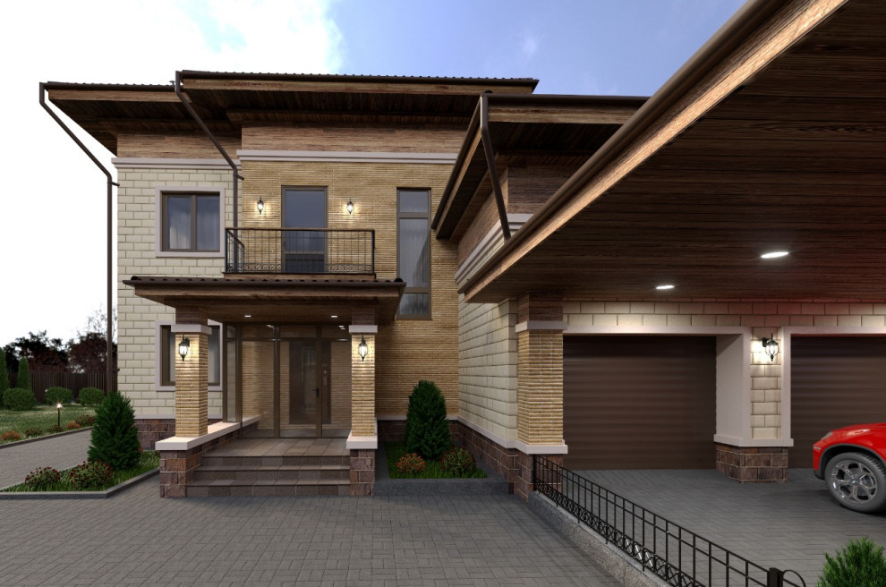 Архитектурная концепция индивидуального жилого дома КП "Новорижский"