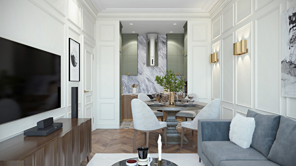 Современная классика в небольшой комнате