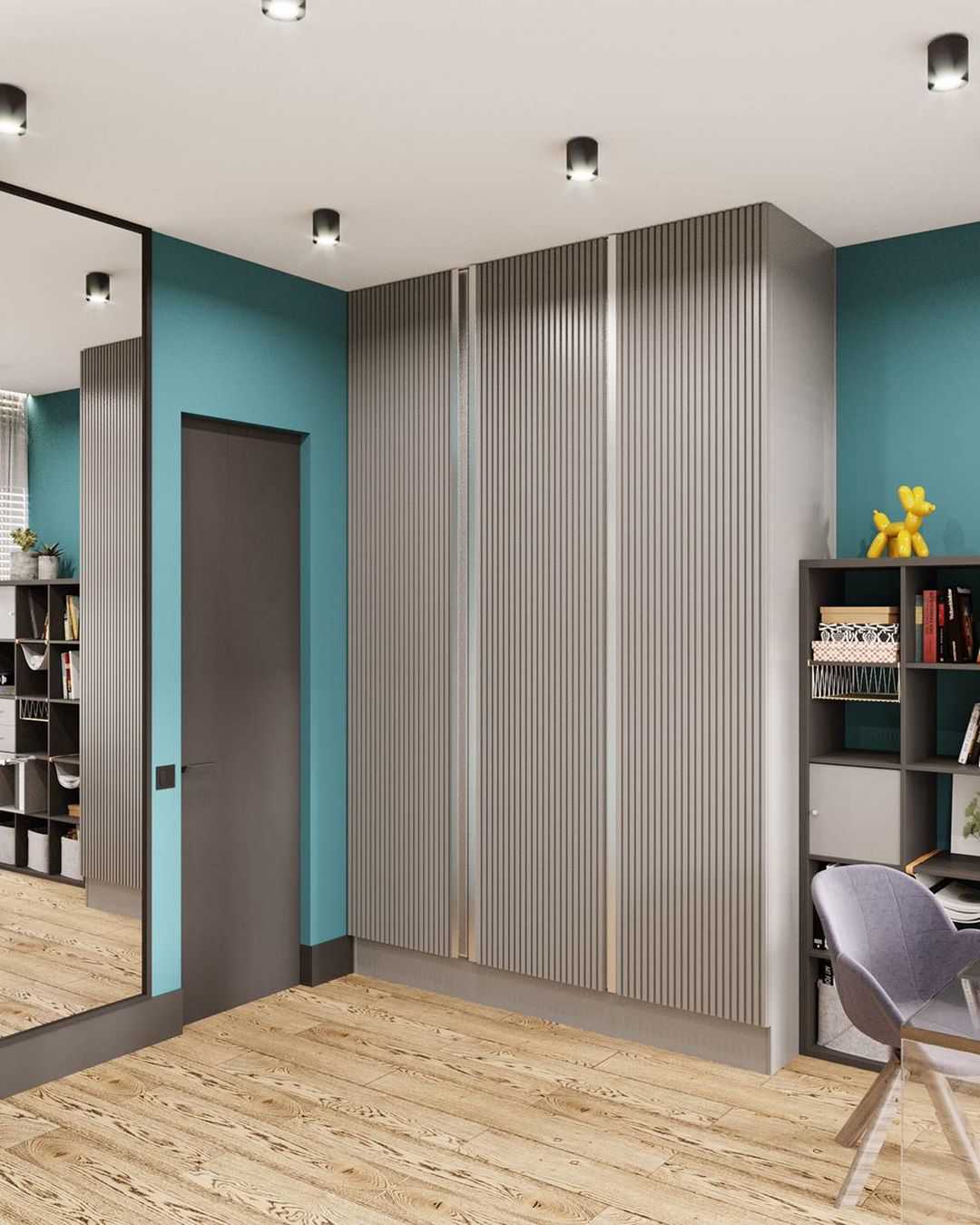 Дизайн-проект детской комнаты в современном стиле в ЖК ‘Небесный’ для девочки-по