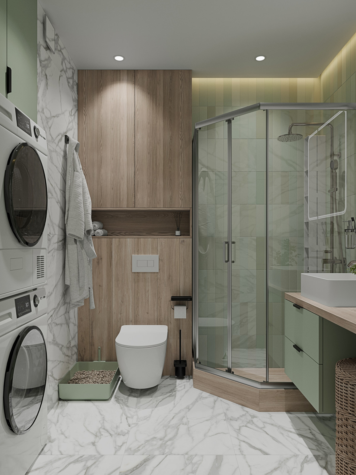 Обложка проекта: Яркие акценты в двухкомнатной квартире в Красногорске