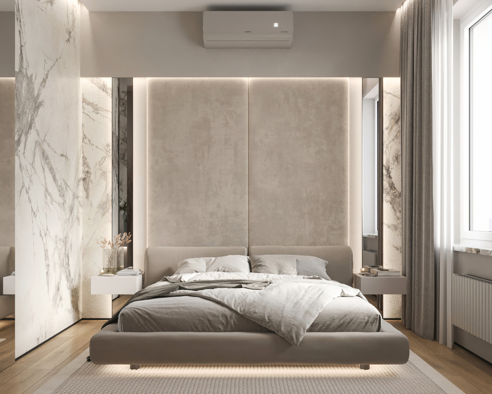 17. Marble 106м². Спальня