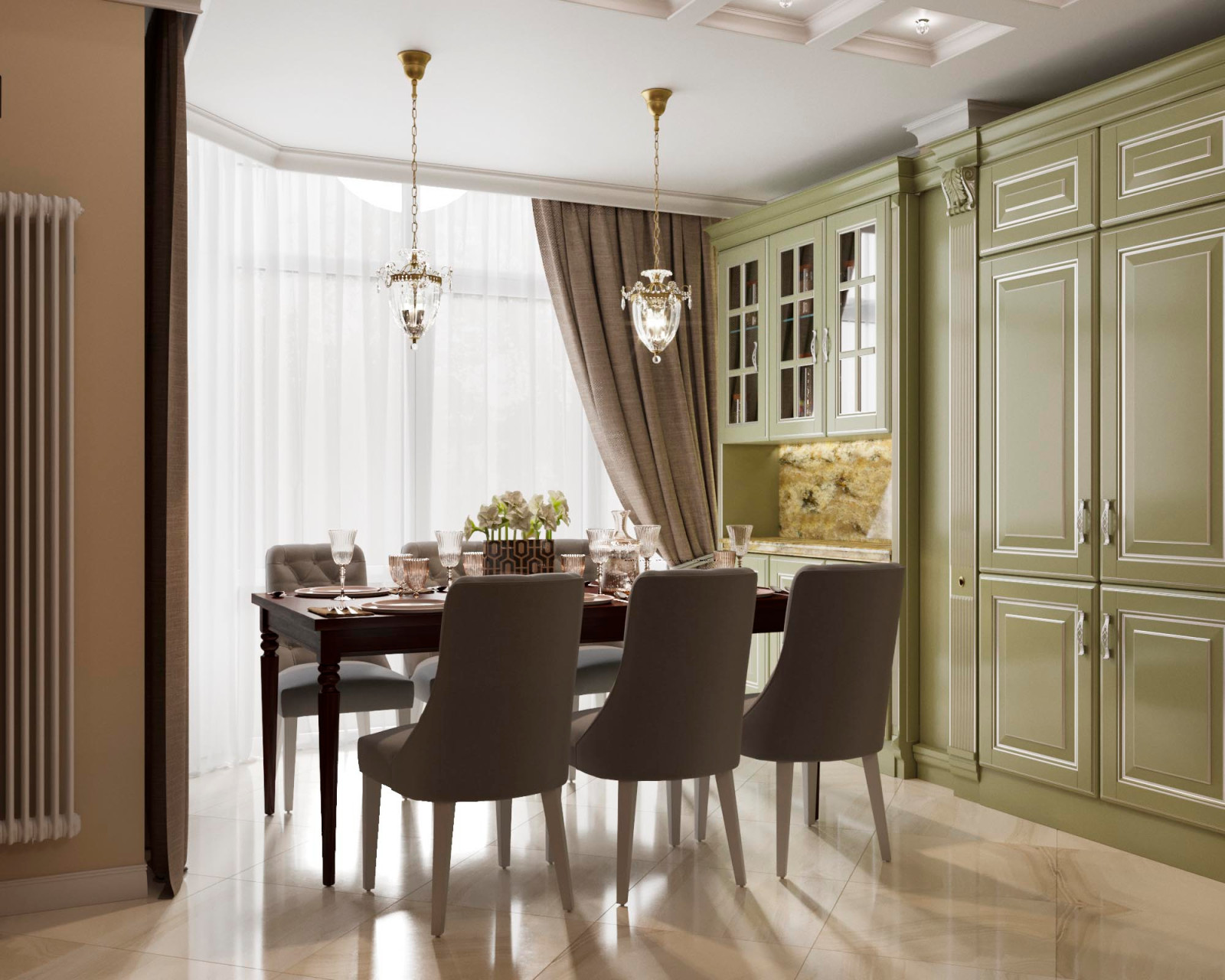 Обложка проекта: Кухня-гостиная в проекте квартиры 120 кв.м в ЖК Мосфильмовский