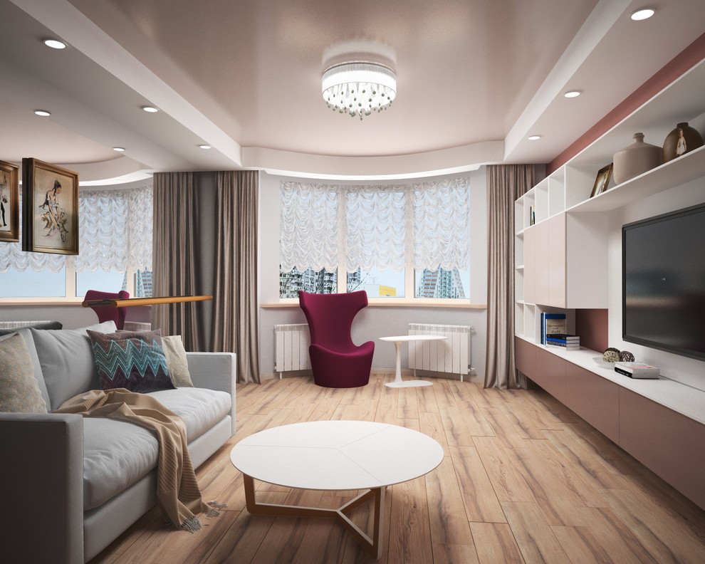 Обложка проекта: Квартира для Балерины в пудровых тонах.