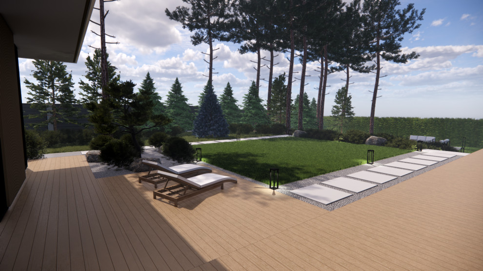 Зона отдыха перед домом