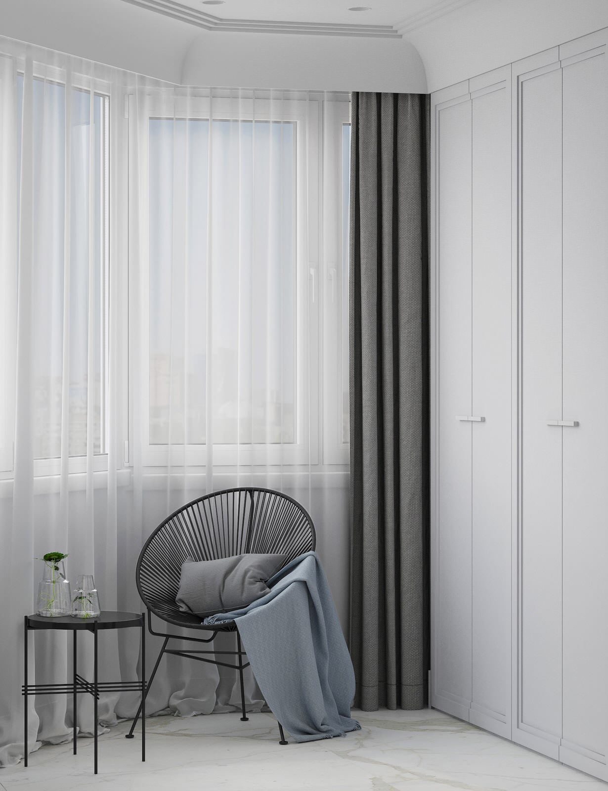 Квартира в стиле неоклассика, Мкр. «Бутово Парк», 68 кв.м.