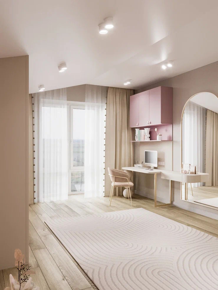 Спальня для девочки 20 кв.м.