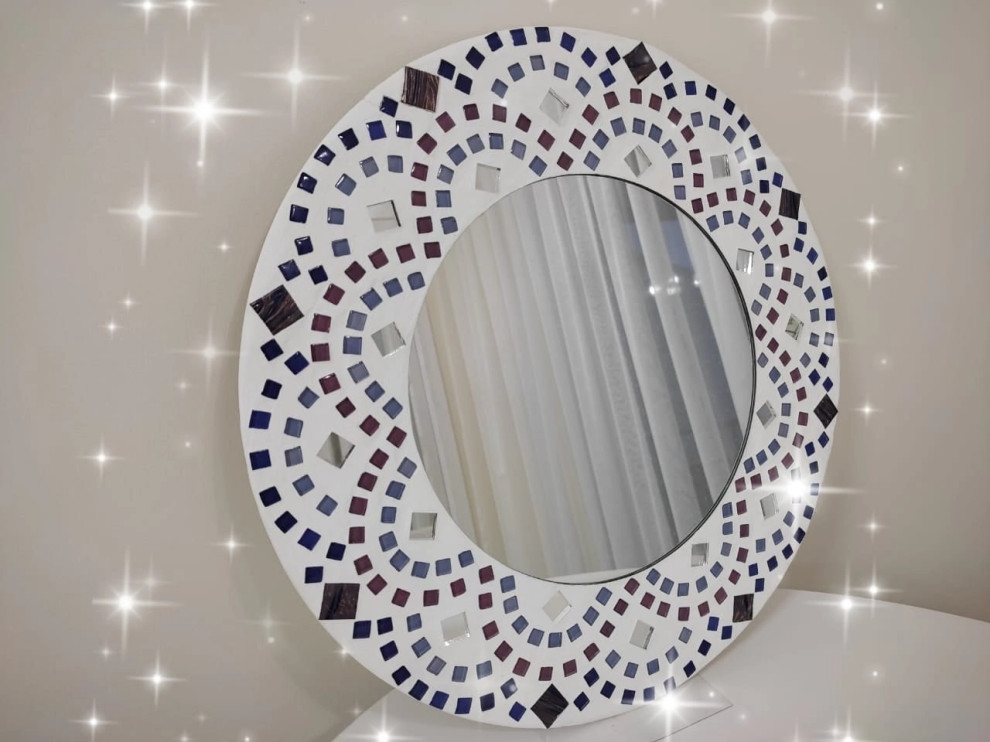 Обложка проекта: Зеркало из мозаики. Стекло. Ручная работа