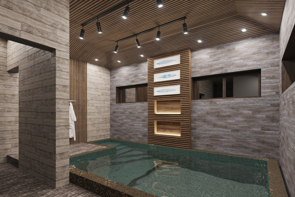 Дизайн-проект домика для отдыха с бассейном