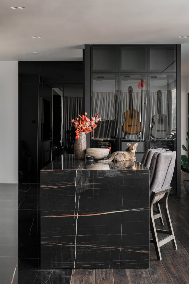 Шикарная кухня-гостиная в Москва-Сити