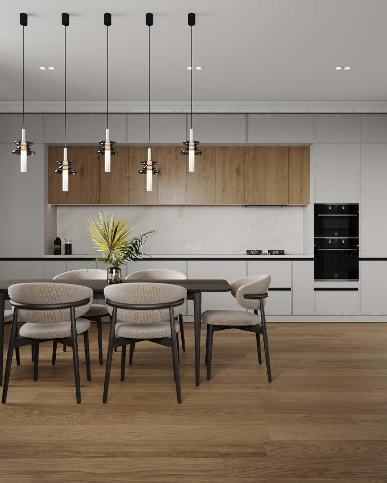 Кухня-гостиная (Частный дом в Малой Валяевке, Пензенская область)