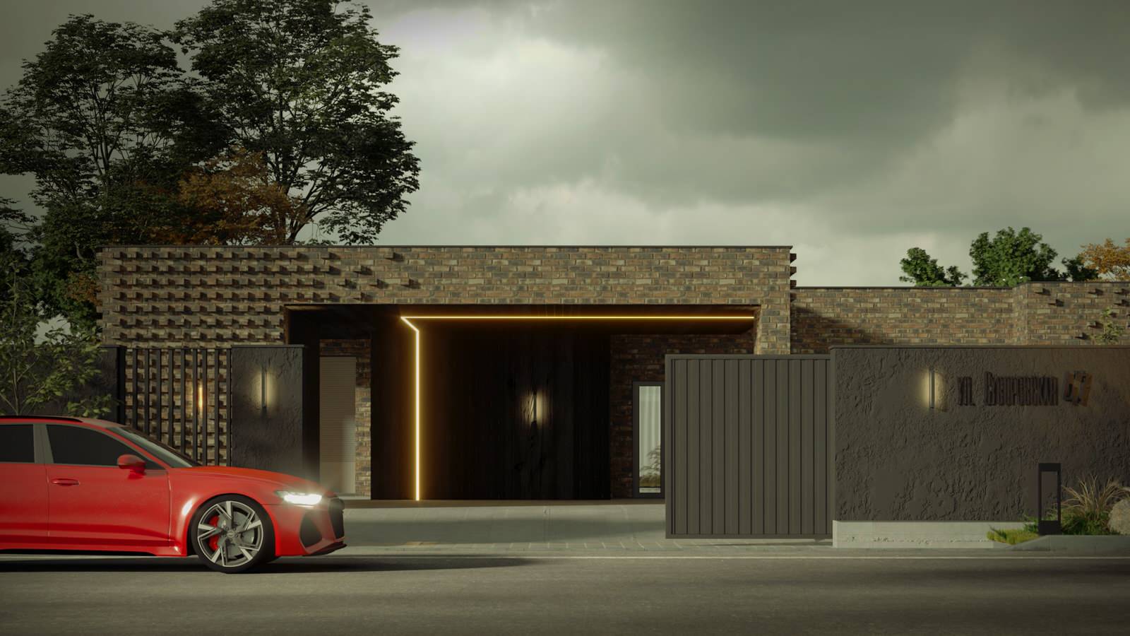 Обложка проекта: Экстерьер, Архитектура частного дома 240 м2.