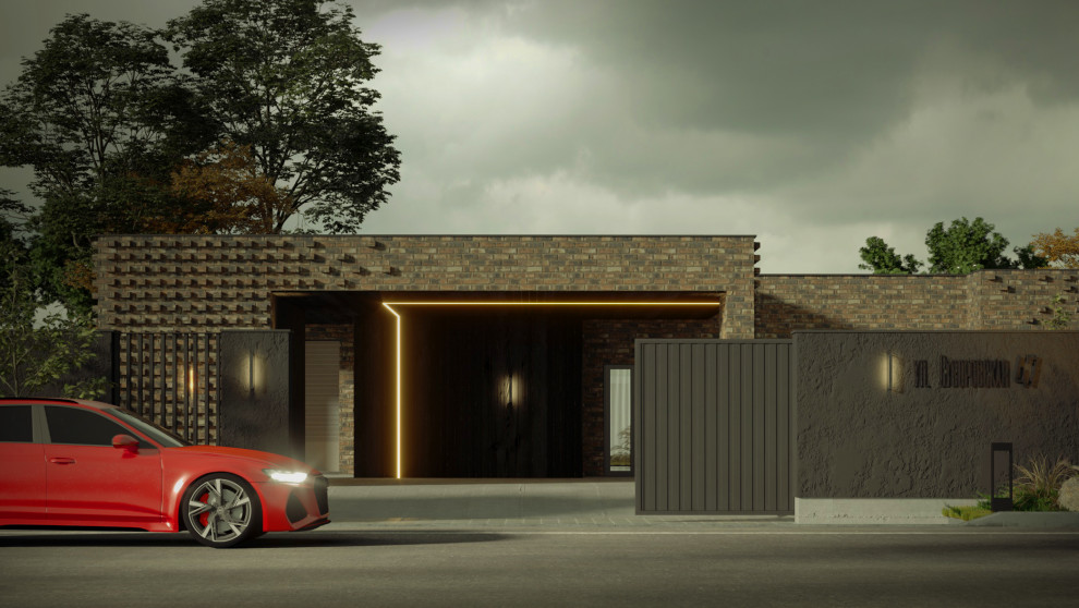 Обложка проекта: Экстерьер, Архитектура частного дома 240 м2.