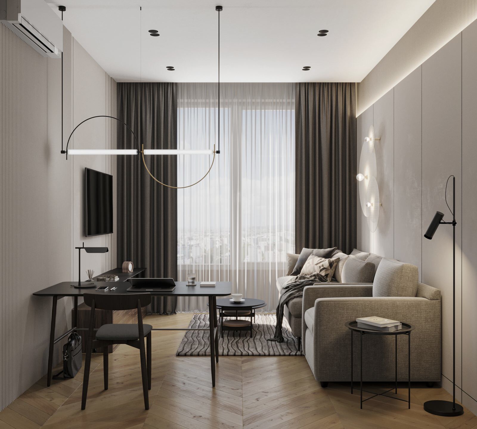 Уютная квартира в шоколадных и терракотовых оттенках