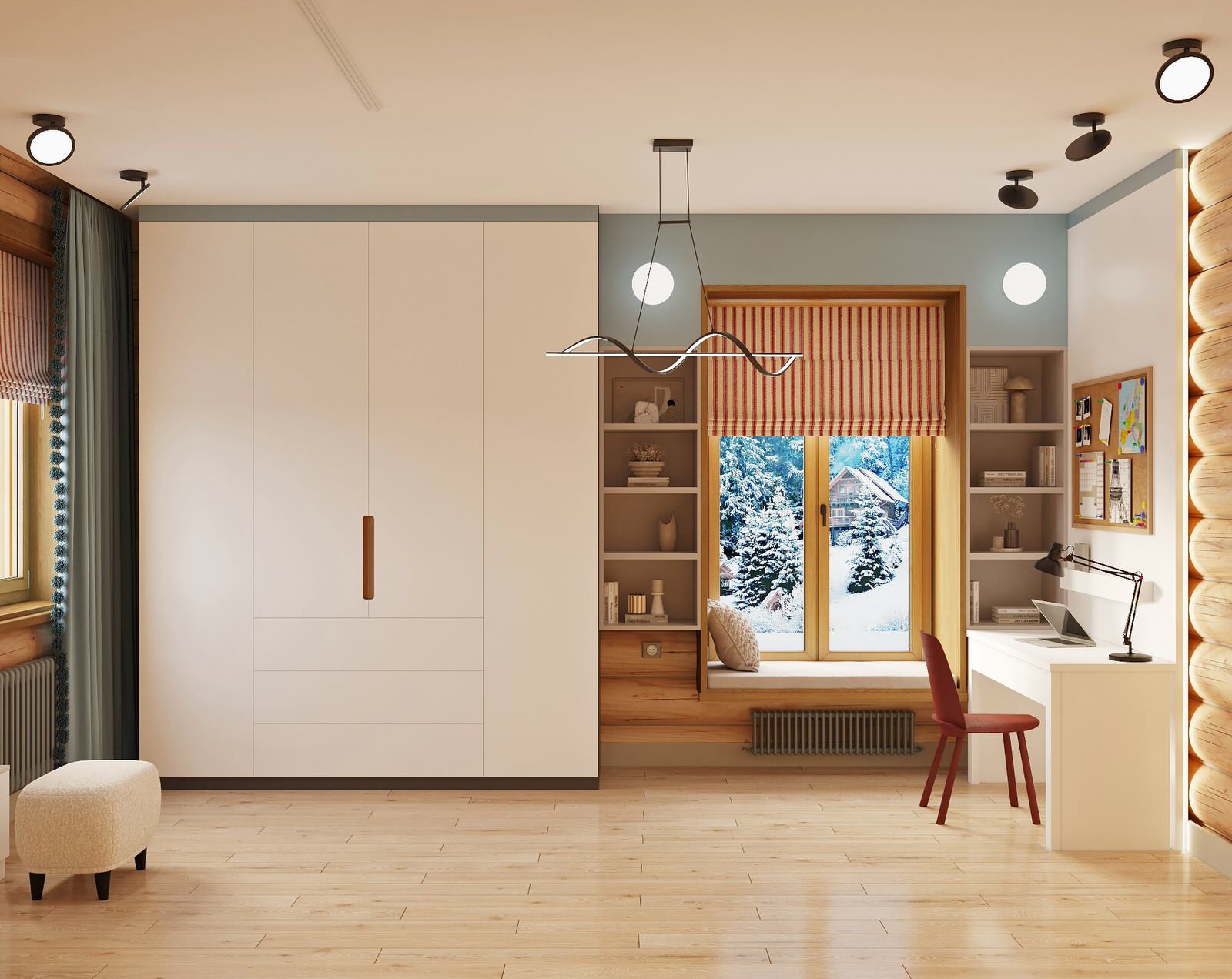 Дизайн проект дома из рубленного бревна